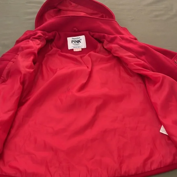 PINKdouble buttonhoodedGirls Red color COAT size 5-6”